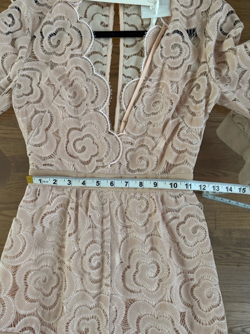 NWT Alice McCall One and Only Playsuit Blush Lace & Velvet Lined Sz US 0 - Picture 12 of 12